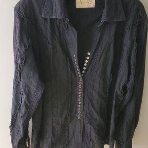 Women's Scully Pearl Snap Western Blouse Shirt